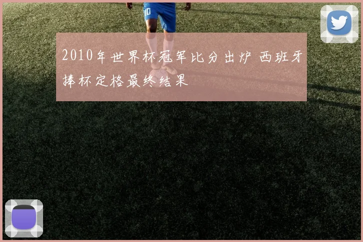 2010年世界杯冠军比分出炉 西班牙捧杯定格最终结果